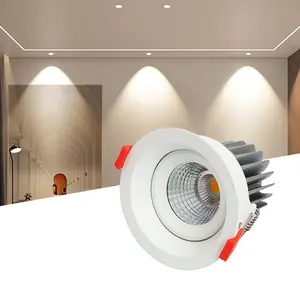 Nuovo Design senza sfarfallio personalizzazione della temperatura del colore faretto a LED angolo regolabile faretto a LED da incasso a soffitto