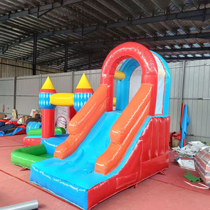 <strong>Funny</strong> Design 4m*6m <strong>inflatable</strong> Castle with <strong>Slide</strong> and <strong>Pool</strong> kids jumping castle strong 0.55mm PVC - Product Image 2
