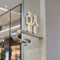 Expédition rapide, plaque de porte personnalisée avec numéro de maison éclairé par LED, métal, acrylique, 3D, numéros d'adresse, logo mural pour hôtel, maison