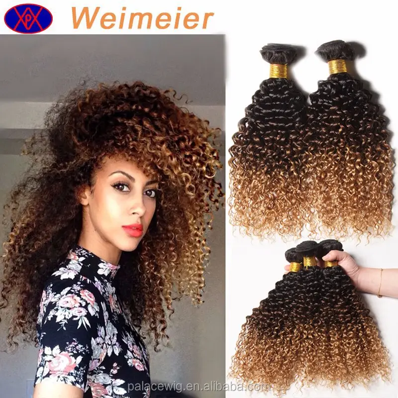Afro — tissage de cheveux naturels bouclés, 8 pièces/lot, style jerry curl, pour femmes