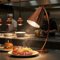 Lampes chauffantes pour aliments en acier inoxydable noir/cuivre/argent, type sur pied, lumières de buffet pour la restauration, les hôtels, les restaurants, les buffets
