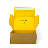 Caja de Envío de Cartón Kraft Impresa en Dos Tonos para Interiores, Venta al por Mayor de Fábrica, Bajo MOQ, con Tira de Apertura Fácil para Comercio Electrónico