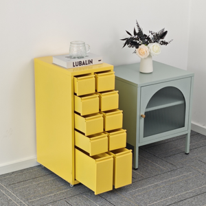 Gabinete Metálico de 10 Cajones de Acero Laminado en Frío de Gran Capacidad para Muebles de Hogar, Sala de Estar, Hotel y <span class=keywords><strong>Apartamento</strong></span>, Mejor Compra 2025 - Product Image 1