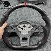 Volant sport en cuir et fibre de carbone pour Volkswagen MK5-MK7.5 GTI/GTD/R Passat Polo GTI CC Golf7 7R