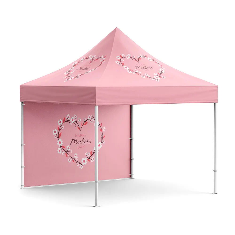 10x10 custom print advertising promotional pop up event folding aluminium gazebo canopy roof top trade show tent