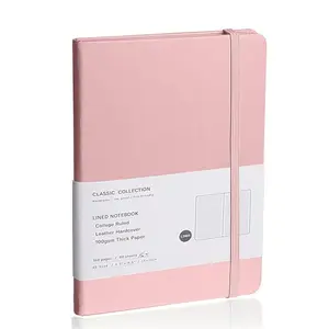 Profesional Manufacturer A5 Pu Leather Hard Cover Journals Planners Note Book With Customized Printing Logo
