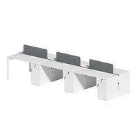 Espace de travail moderne Bureau acoustique Poste de travail Cloison de bureau Meuble cabine Bureau modulaire Poste de travail