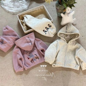 Tongxingyuan Girls Autumn Winter Outfit Cotton Thickening Cartoon <b>Bear</b> Two Piece Set Casual Kids Clothes Set - Product Image 2