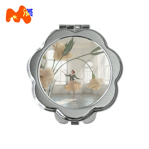 กระจกแต่งหน้าแบบระเหิดโลหะ,กระจกพกพามีกระเป๋าของที่ระลึกการท่องเที่ยวกิจกรรมส่งเสริมธุรกิจแกะสลักโลโก้ได้ตามต้องการ - Product Image 4