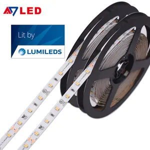 UL列出16.4英尺可调光9.6W/m 60 LEDs/m IP54 SMD 2835 24v柔性发光二极管条形灯卧室厨房橱柜下