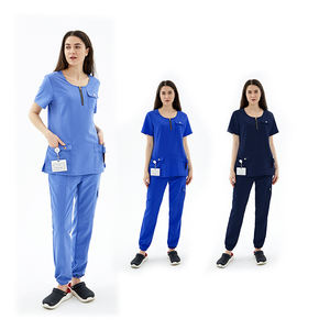 สินค้าในสต็อกชุดยูนิฟอร์มสำหรับพยาบาล,ชุดยูนิฟอร์มขัดต่อต้านริ้วรอยดูแลง่ายไม่เกิดริ้วรอย - Product Image 4