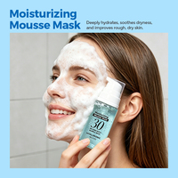 Masque en feuille sans rinçage Deep Moisturizing Oxygen Cloud Surf, tonique moussant à l'hyaluronate de sodium pour peaux ternes, marque privée