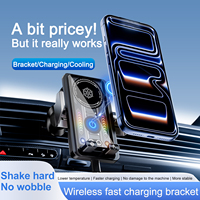 Nouveauté, design de haute qualité, chargeur de voiture sans fil 15W, support de téléphone portable avec boîtier en alliage d'aluminium