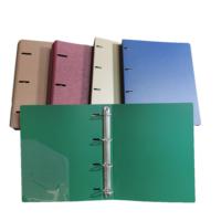 Suministros de oficina personalizados, archivo de arco de plástico, planificador de negocios, carpetas de archivos impermeables de 3 agujeros, carpetas de hojas sueltas, libro transparente de 3 anillos