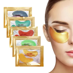 Pasokan pabrik Label pribadi masker lembaran mata silikon kupas kolagen bubuk emas