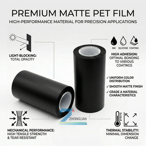 <span class=keywords><strong>Film</strong></span> BOPET Noir Mat Haute Résistance Écologique pour Diaphragmes de Haut-Parleurs et Composants Acoustiques - Performance Audio Stable - Product Image 2
