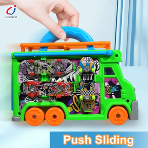 Chengji <span class=keywords><strong>Mini</strong></span> jouet doigt planche à roulettes <span class=keywords><strong>rampe</strong></span> en plastique jeu <span class=keywords><strong>de</strong></span> bureau Cool conception scène enfant garçon voiture Garage stockage jouet - Product Image 3
