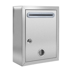 Stainless Steel Suggestion <b>Box</b> With Lock Wall Mount Outdoor Indoor Use - Product Image 2