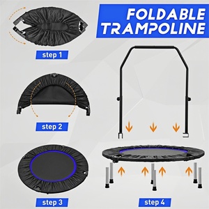Nouveau mini trampoline pliable, mini trampoline de fitness réglable pour l'intérieur, le jardin, la maison, exercice intérieur, entraînement, trampoline rebondissant - Product Image 3
