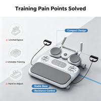 Alat Latihan Otot Perut Otomatis Rebound Ab Roller dengan Resistance Band, Pilates Workout, Timer Digital, Papan Pilates Multifungsi untuk Gym