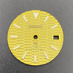 Cadran de date unique pour modification de montre, motif à étages, vert lumineux, 28,5 mm, compatible avec les mouvements NH35 NH36 - Product Image 5