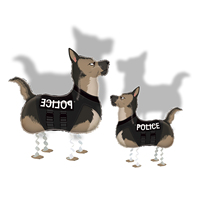 NOUVEAU CYmylar Patrol Dog Walking Balloons Police Dog Puppy Walking Pet Balloon Dog for Love Your Pet Party Decoration
