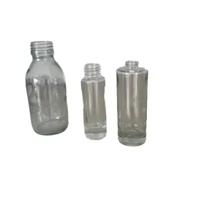 Großhandel 30ml 60ml 100ml 125ml 150ml 200ml Hongyuan Verpackung Bernstein Klarglas flasche Sirup Glasflasche DIN28mm