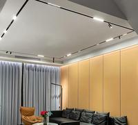 Système d'éclairage sur rail magnétique LED à montage en surface, design modulaire DC24V 48V, spots magnétiques LED