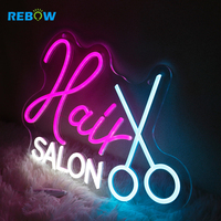 Rebow vente en gros Led logo lumière Salon de coiffure mariage livraison directe enseigne au néon pour chambre fête décor à la maison