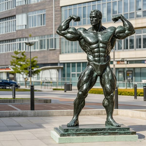 Sculpture <span class=keywords><strong>de</strong></span> <span class=keywords><strong>musculation</strong></span> 3D en bronze sur mesure, statue massive <span class=keywords><strong>de</strong></span> <span class=keywords><strong>musculation</strong></span>, pièce d'art moulée, sculpture architecturale en métal du corps humain - Product Image 2