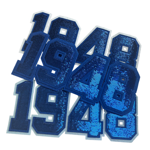 Parche Termoadhesivo con Lentejuelas Azul Rey de la Hermandad <span class=keywords><strong>Zeta</strong></span> Amicae 1948, Insignia de Identidad de la Hermandad Femenina HBCU para Sudaderas y Chaquetas Personalizadas - Product Image 3