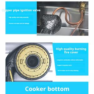 Estufa de horno comercial de alta presión Fuego <span class=keywords><strong>feroz</strong></span> Horno de presión media de varios cabezales Estufa de 6 orificios para restaurantes - Product Image 5