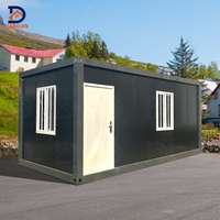 Maison conteneur détachable de 20 pieds Cabine modulaire préfabriquée petite maison de vie pour les applications de construction de bureaux de sauvetage d'urgence