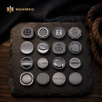 Kancing Jeans HONMEO Custom Logo, Logam Paduan Seng, Kancing Denim OEM ODM, Kancing Berukir untuk Jeans