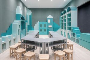 EMA fabbrica scuola materna mobili bambino in legno lettura sensoriale del bambino studio banco scuola bambini tavolo - Product Image 4