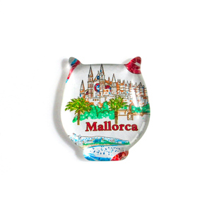 Imán de Refrigerador con Forma de Búho de Cristal Hecho a Mano con Logotipo Personalizado, Recuerdo de Mallorca, España, Regalo Promocional Ecológico - Product Image 5