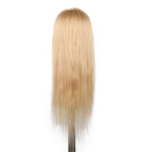 Cabeza de Maniquí de pelo 100% Real para peluquería, cabeza de Maniquí de entrenamiento, cabeza de muñeca de cosmetología - Product Image 5
