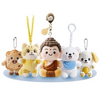 Porte-clés en peluche personnalisés avec dessins animés, cadeaux d'entreprise personnalisés, ornements de poupées en forme de personnages sur mesure avec impression de logo
