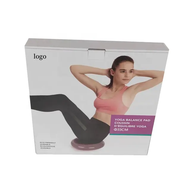 Corrugated custom yoga mat sports product paper packaging box for yoga balance pad