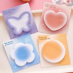 Cute Gradient Sticky Notes with Strong Adhesive Essential School Supplies Perfect Back-to-School Student Message <b>Memo</b> <b>Pad</b> Gift - Product Image 1