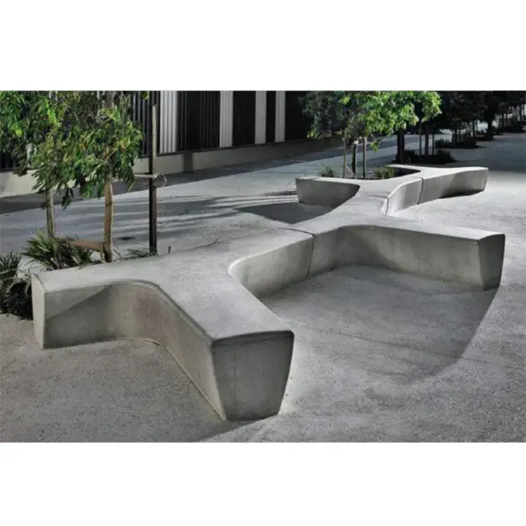 Panche da giardino in cemento grande sedia a sdraio pubblica per esterni per il tempo libero mobili da esterno sedia in cemento per esterni
