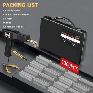 Kit de <span class=keywords><strong>Soldador</strong></span> de <span class=keywords><strong>Plástico</strong></span> COROTC GNI de 200 W, 1000 Grapas, Caja de Herramientas Portátil <span class=keywords><strong>Profesional</strong></span> para Reparación de Parachoques de Automóviles y <span class=keywords><strong>Plástico</strong></span> de Kayak, Nuevo de China - Product Image 6