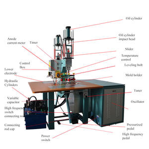 5 kW Doppelkopf-Hochfrequenz-Kunststoffschweißmaschine, Regenmantel-Schweißmaschine, Prägemaschine, zum PVC-Kunststoffschweißen - Product Image 3