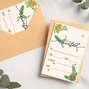 Cartões de convite personalizados para o Dia do Aniversário, Cartão Postal de Amor, Convite de Casamento e Cartão de Presente do Dia dos Namorados