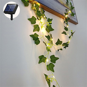 Vides verdes con hojas de hiedra 2M Plata 20 Led Vine Garland Fairy String Light con pilas - Product Image 2