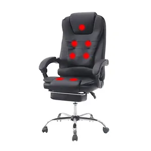 China Factory Direct office chair with wheel swivel chrome chairs Black Genuine leather Office Chair