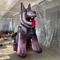 Animaux gonflables réalistes, chien gonflable, loup gonflable pour la publicité