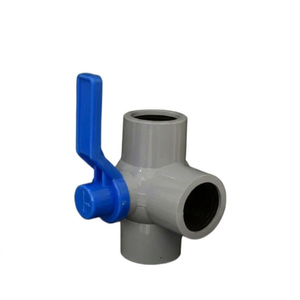 Vanne à boisseau sphérique à trois voies en PP pour le contrôle du débit d'eau d'irrigation goutte à goutte, raccord de tuyauterie agricole, vanne de débit durable pour - Product Image 1
