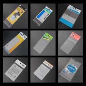 Cao rõ ràng tự dính Túi <span class=keywords><strong>OPP</strong></span> với thẻ tiêu đề treo lỗ tùy chỉnh in màu cho đối tượng nhỏ bao bì an toàn - Product Image 2