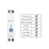 Interruptor de Circuito Inteligente WiFi de 63A 1P+N, Montaje en Riel, Medidor de Energía, Monitoreo de kWh, Protección Contra Sobrecargas, Certificado Li CE, Compatible con Tuya Smart Life